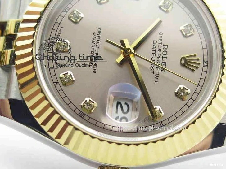 MiroTime 0501 DateJust II 41mm SS YG BP Maker Best Edition Silver Diam Dial On Jubilee Bracelet A Casual 3660